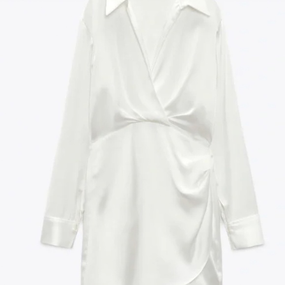 ZARA SHORT SATIN EFFECT DRESS - Picture 1 of 4